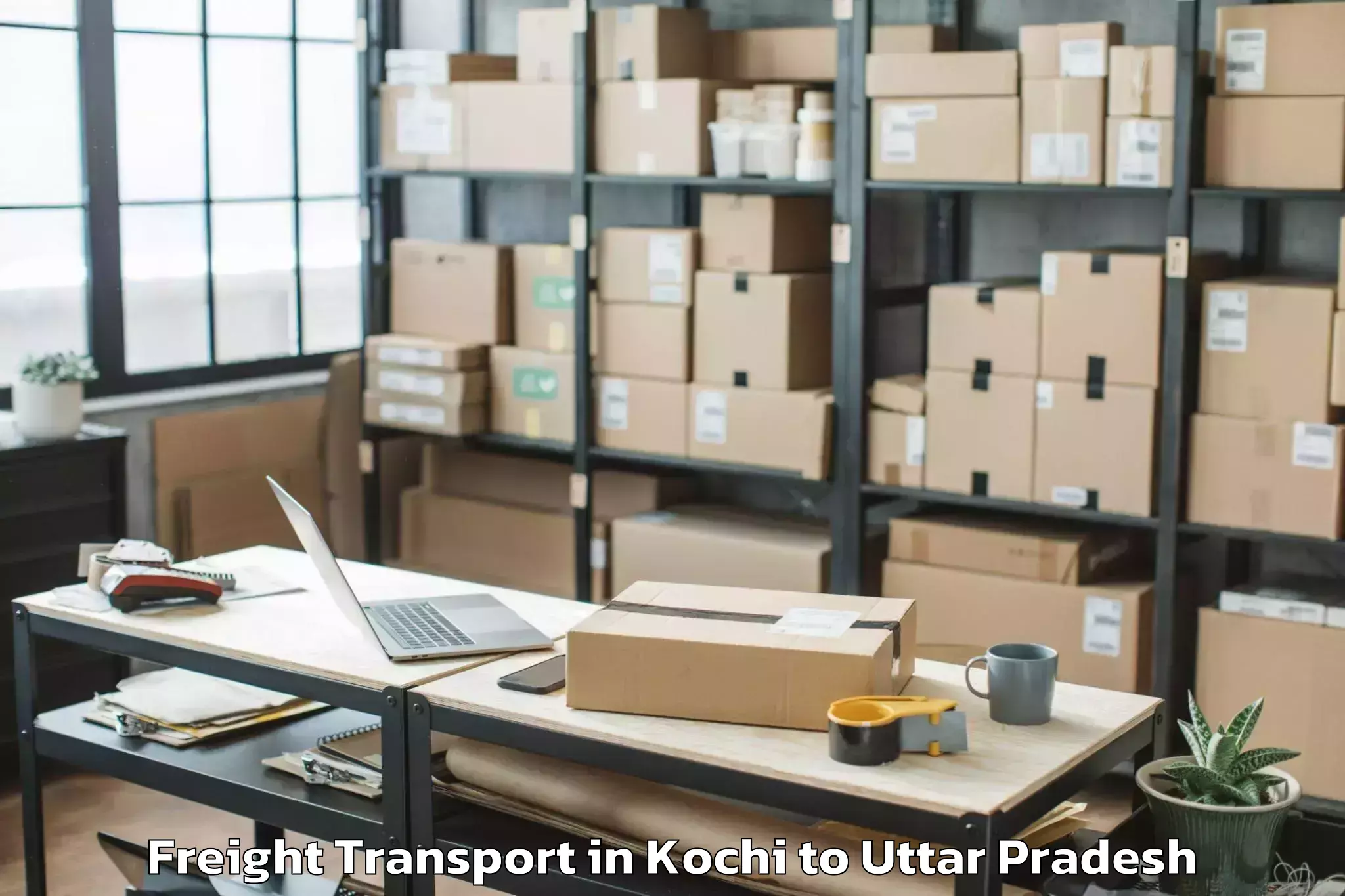 Book Kochi to Etmadpur Freight Transport